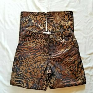 NWT Eric Leopard Print Classic Fit Skinny Pants